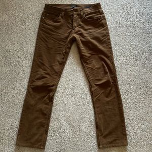 Banana Republic Tan Brown Brushed Traveler slim fit pants 30x30